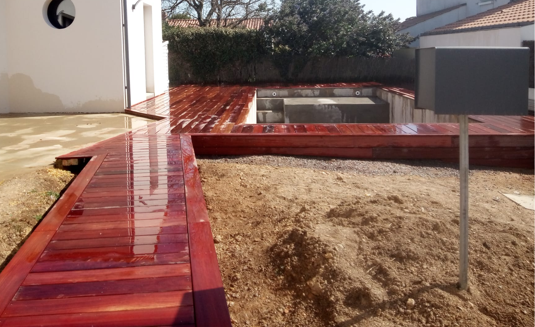 Terrasse en padouk, aménagement extérieur
